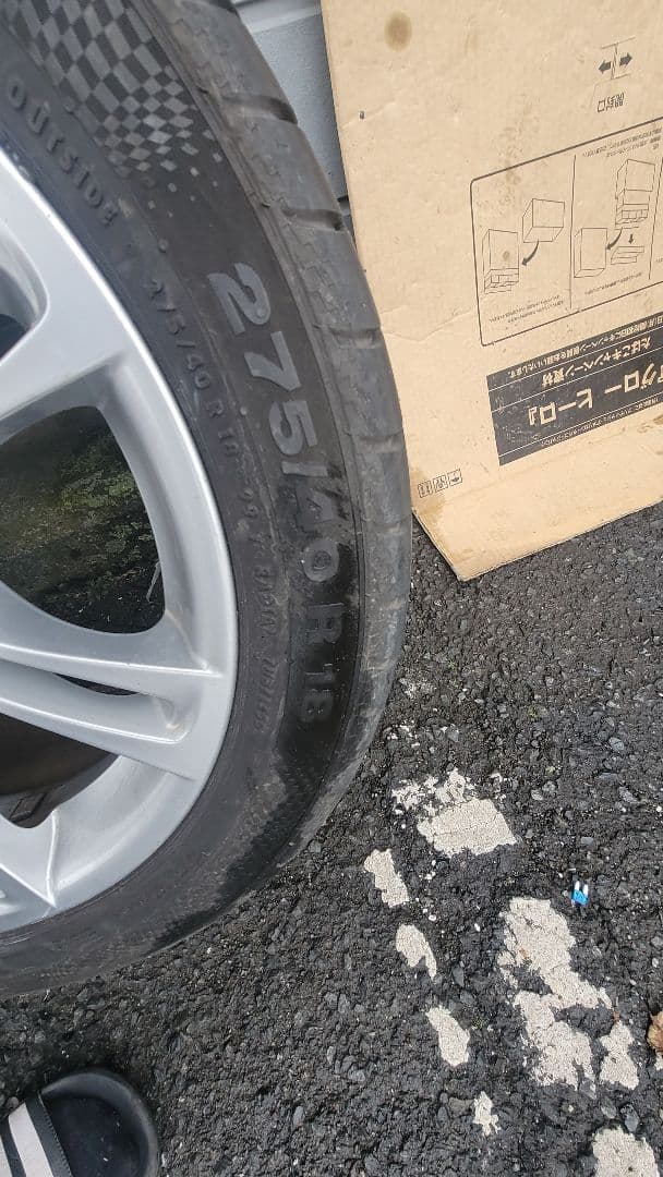  M スポーツ18インチ ホイールセット タイヤ付き5シリーズから取り外し