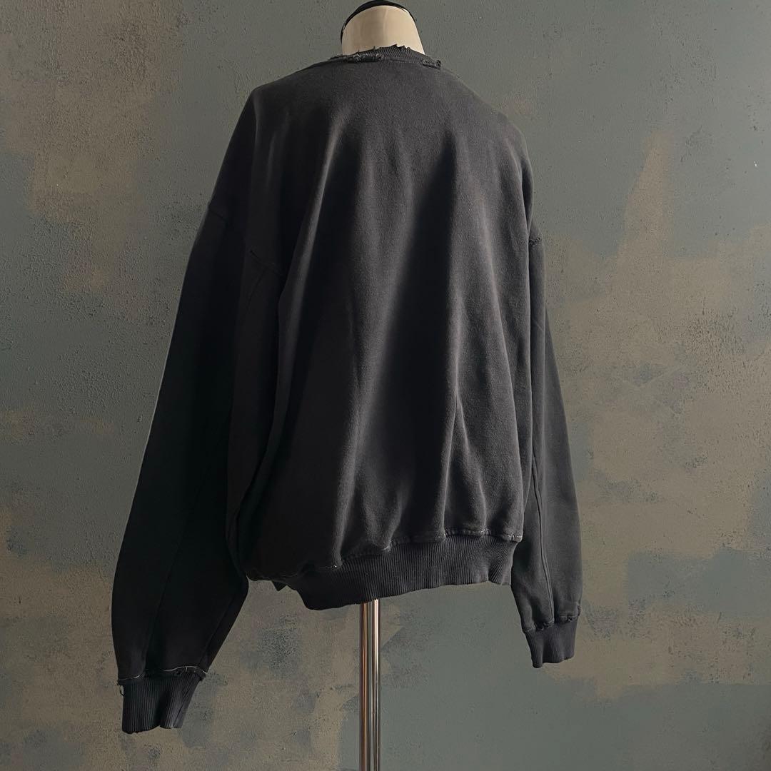 90's 銀タグ“adidas”後染“短丈”grange boro sweat