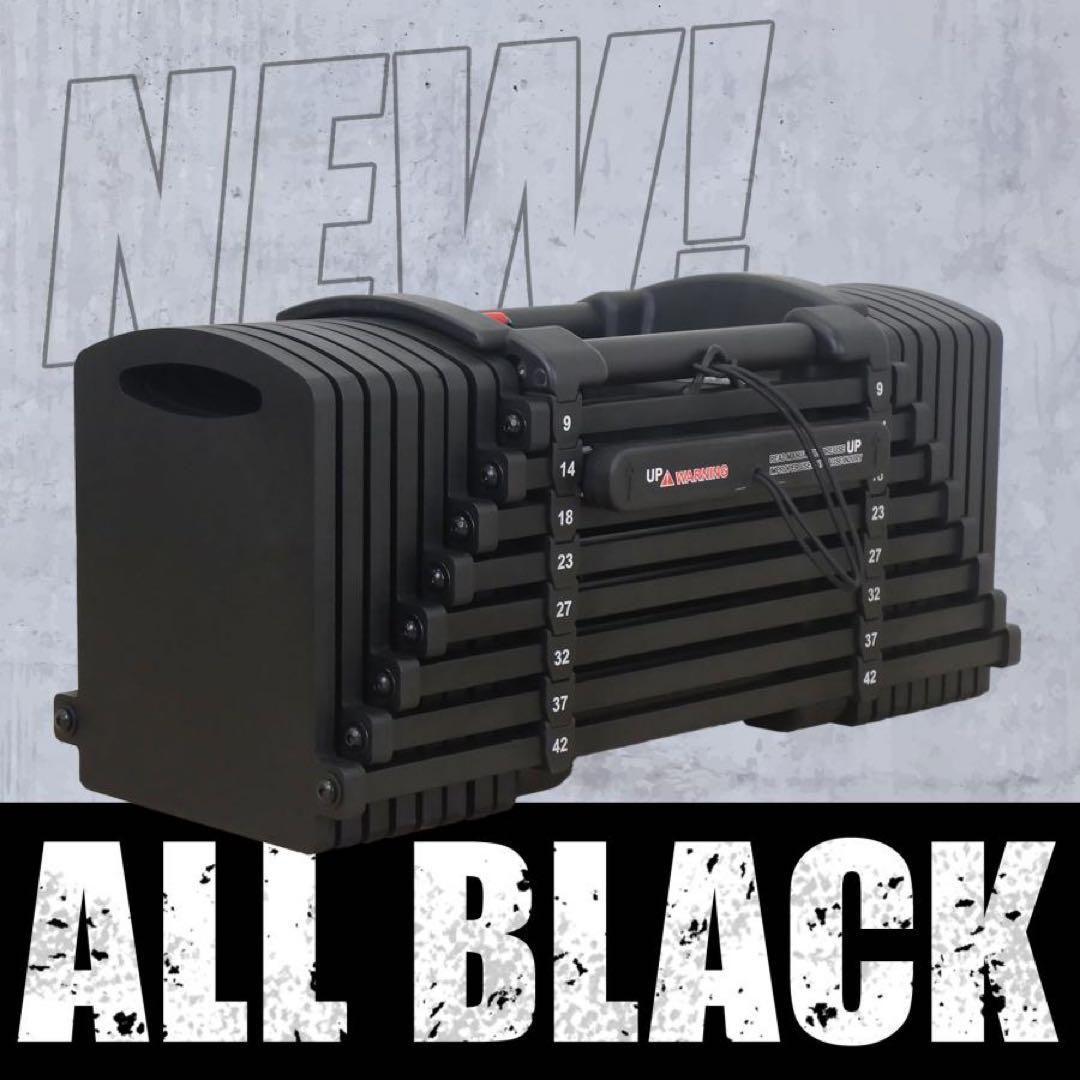 可変式ダンベル パワー ブロックダンベル 42kg 2個セット ブラック2825