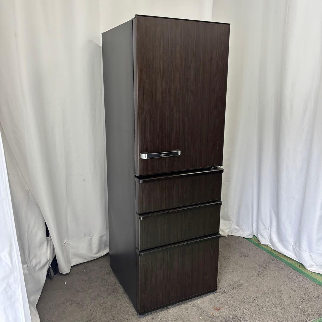 551⭕️未使用展示品　冷蔵庫　AQUA　大型　375㍑　木目調　綺麗　設置無料