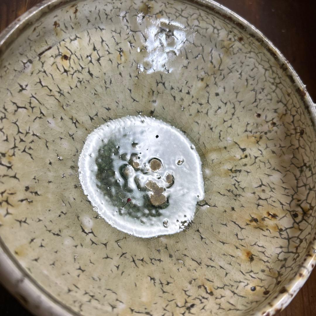 作家　陶芸作家　4.5寸鉢　２つ　ビードロ粉引き