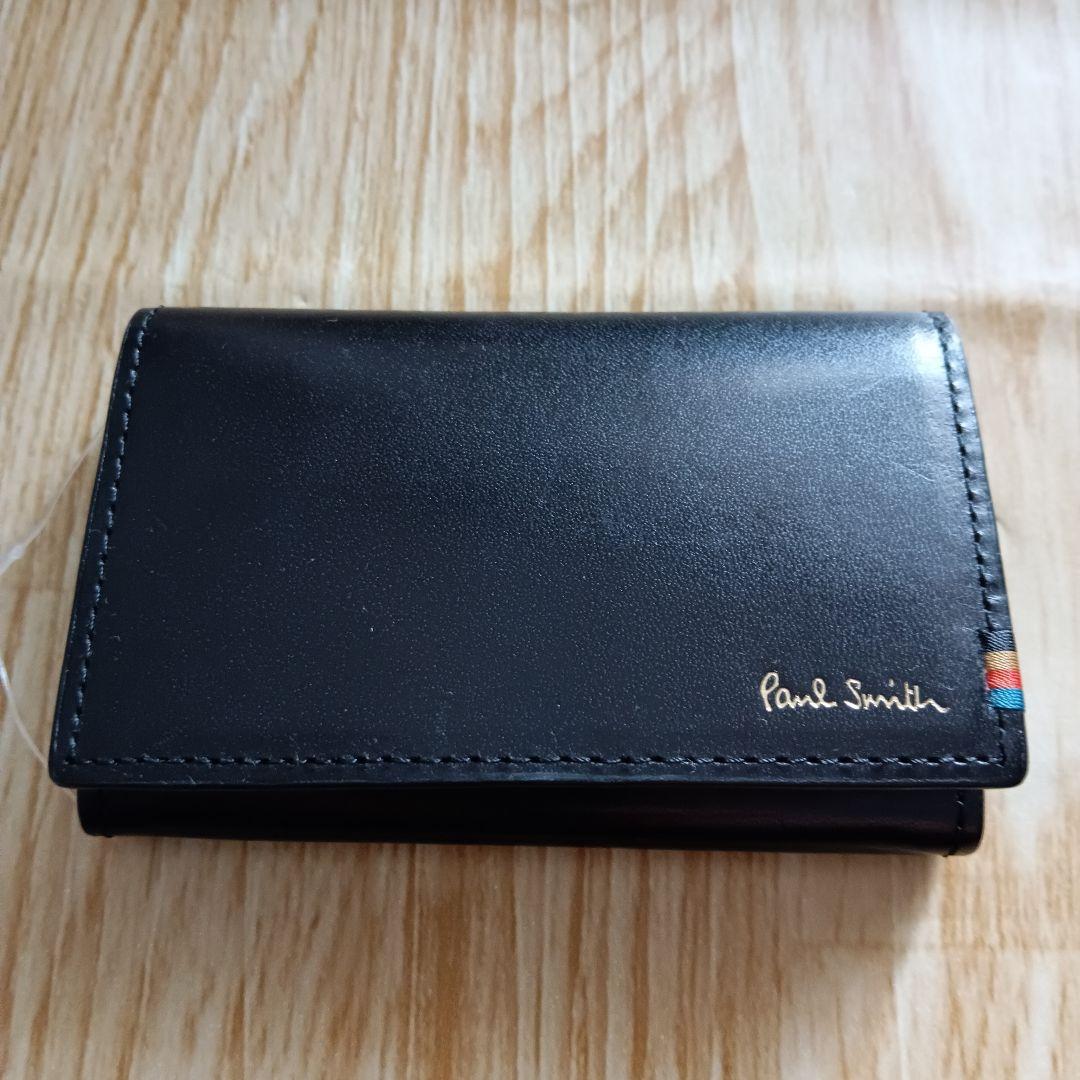 PaulSmith ポールスミス 名刺入 PSC832 黒 Sステッチタブ
