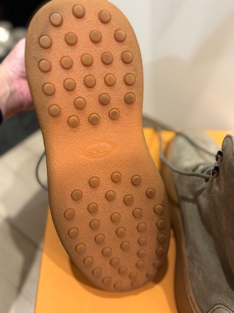 [値下げ] TOD'S トッズ　グレー スエード ハイカットブーツ