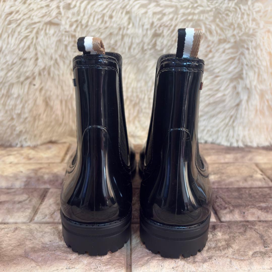 新品　HUGO BOSS グロッシー チェルシースタイル レインブーツ　23.5