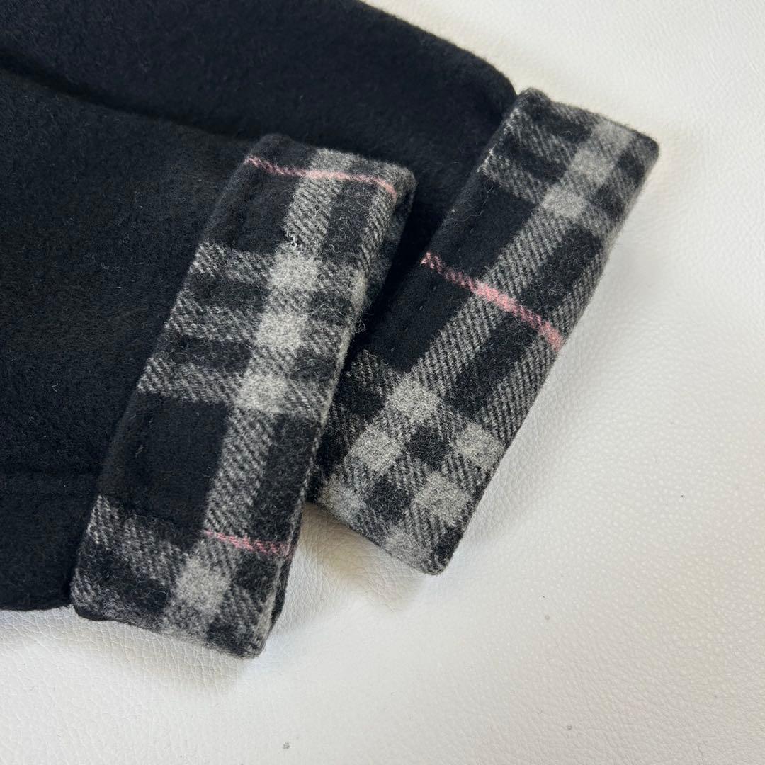 バーバリーロンドン ダブルフェイス ウール カシミヤ コート L ノバチェック