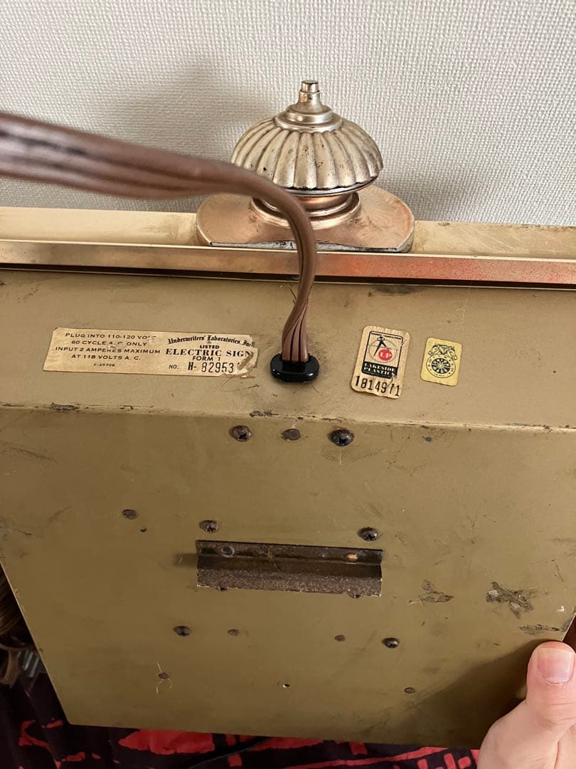 バドワイザー アンティーク ビンテージ ライト 点灯可！ 雰囲気◎