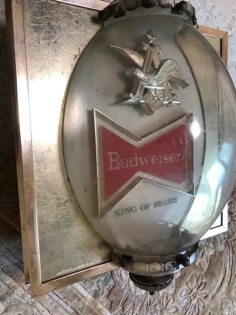 バドワイザー アンティーク ビンテージ ライト 点灯可！ 雰囲気◎