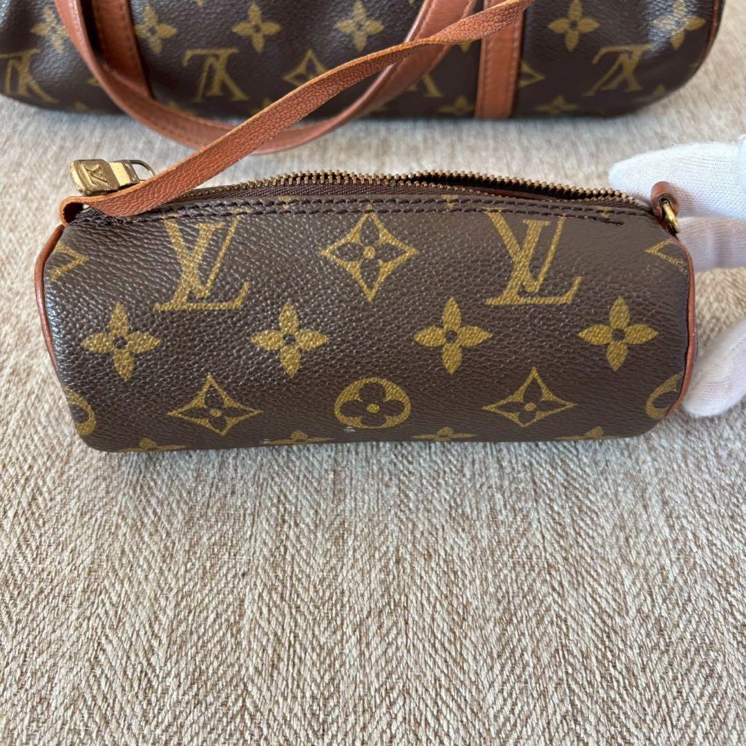 LOUIS VUITTON パピヨン 30 ハンドバッグ モノグラム ポーチ付き