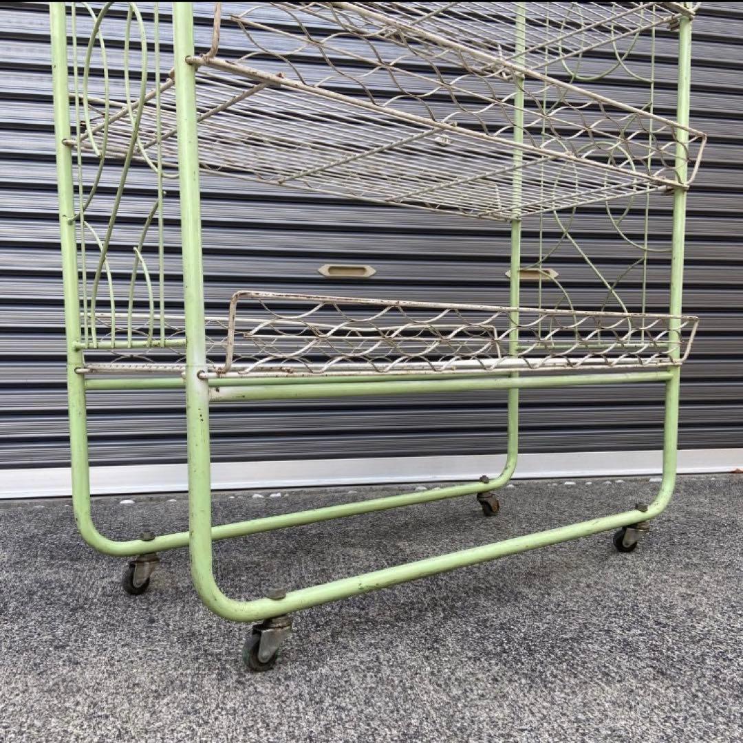 ガーデニング　店舗什器　昭和レトロ　商品棚　飾り棚　ワイヤーラック