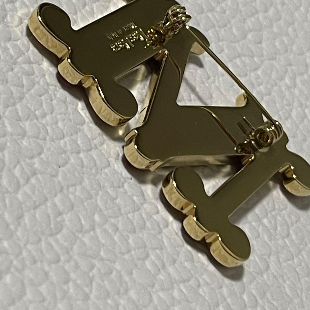 未使用保管品✨️ Max Mara 　BATH2 M字　ブローチ　クリスタル　赤色