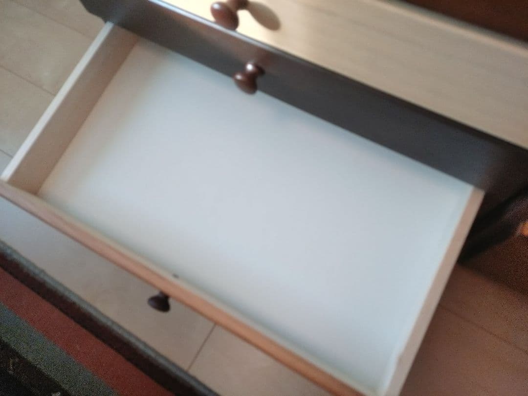 ニトリ　8段木目調ローチェスト（ダークブラウン）