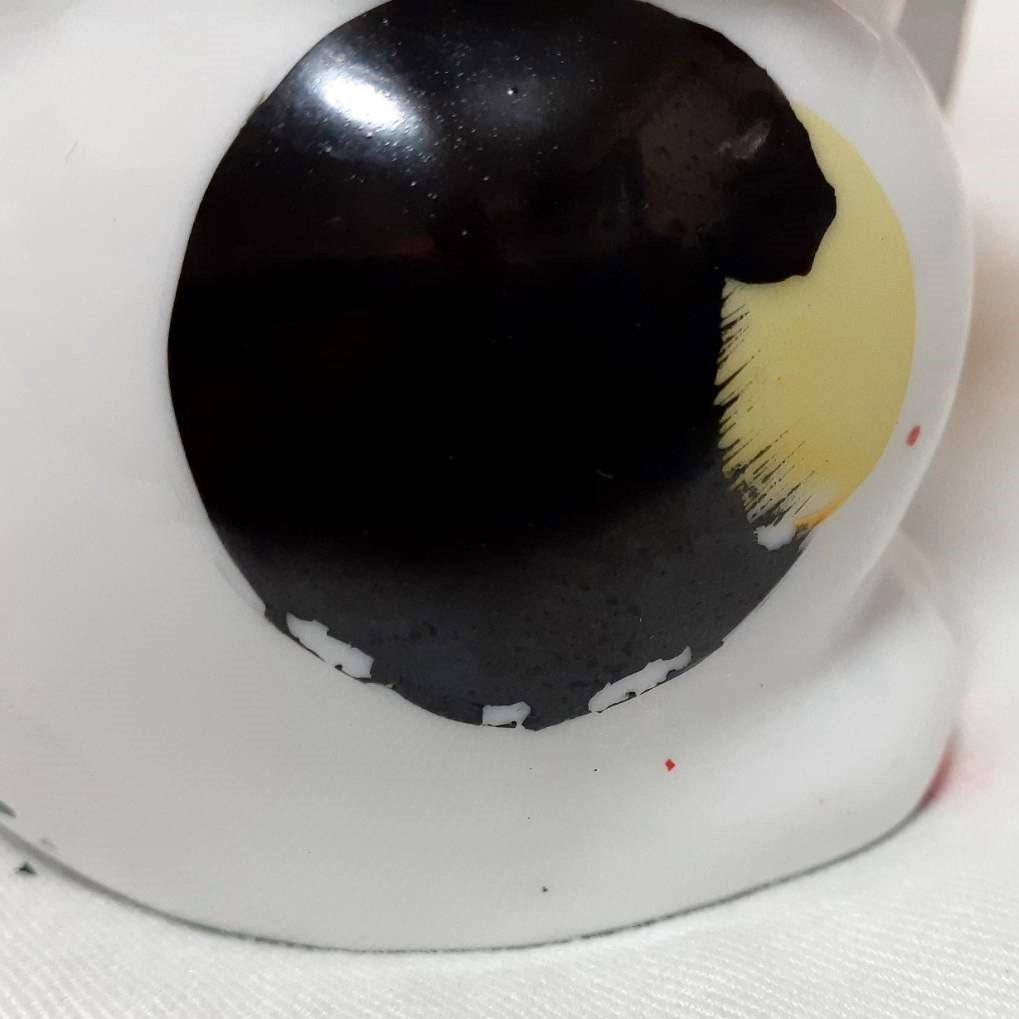 059　瀬戸焼　招き猫 三匹猫　ガラス目　昭和レトロ　当時物　希少品