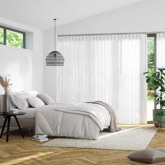 バーチカル・シアーブラインド　スノーホワイト　165×200