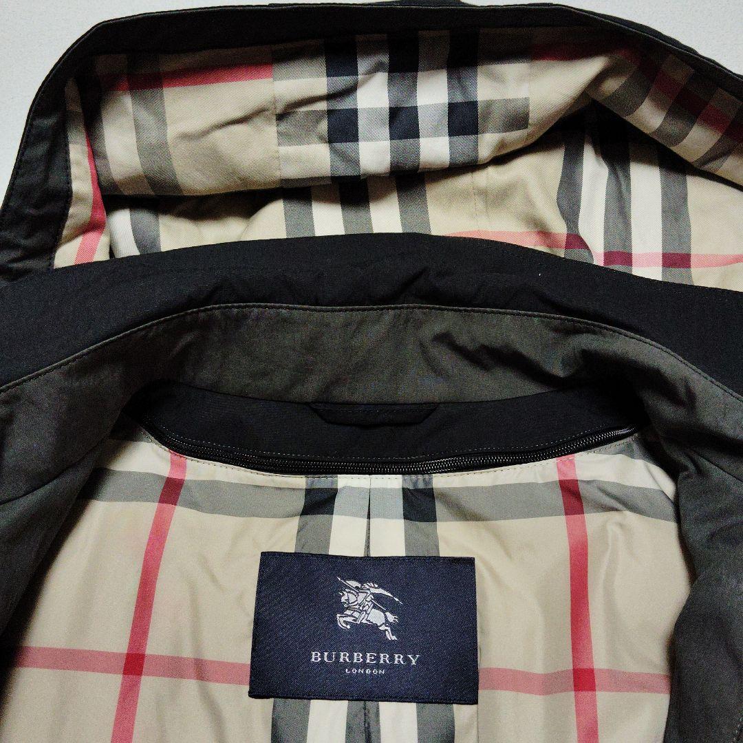 バーバリーロンドン モッズコート 新品 ダウンライナー付 フード メンズLL 黒
