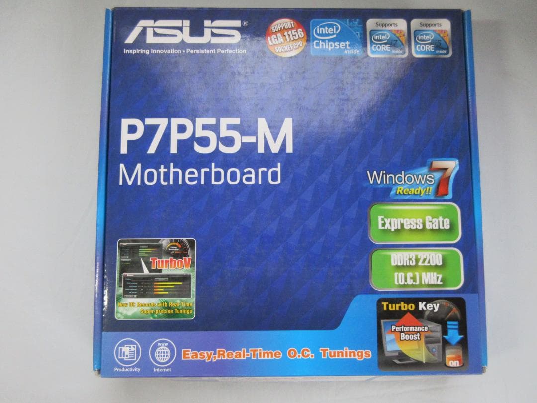 マザーボード ASUS P7P55-M & intel i7 860 2.80GHz