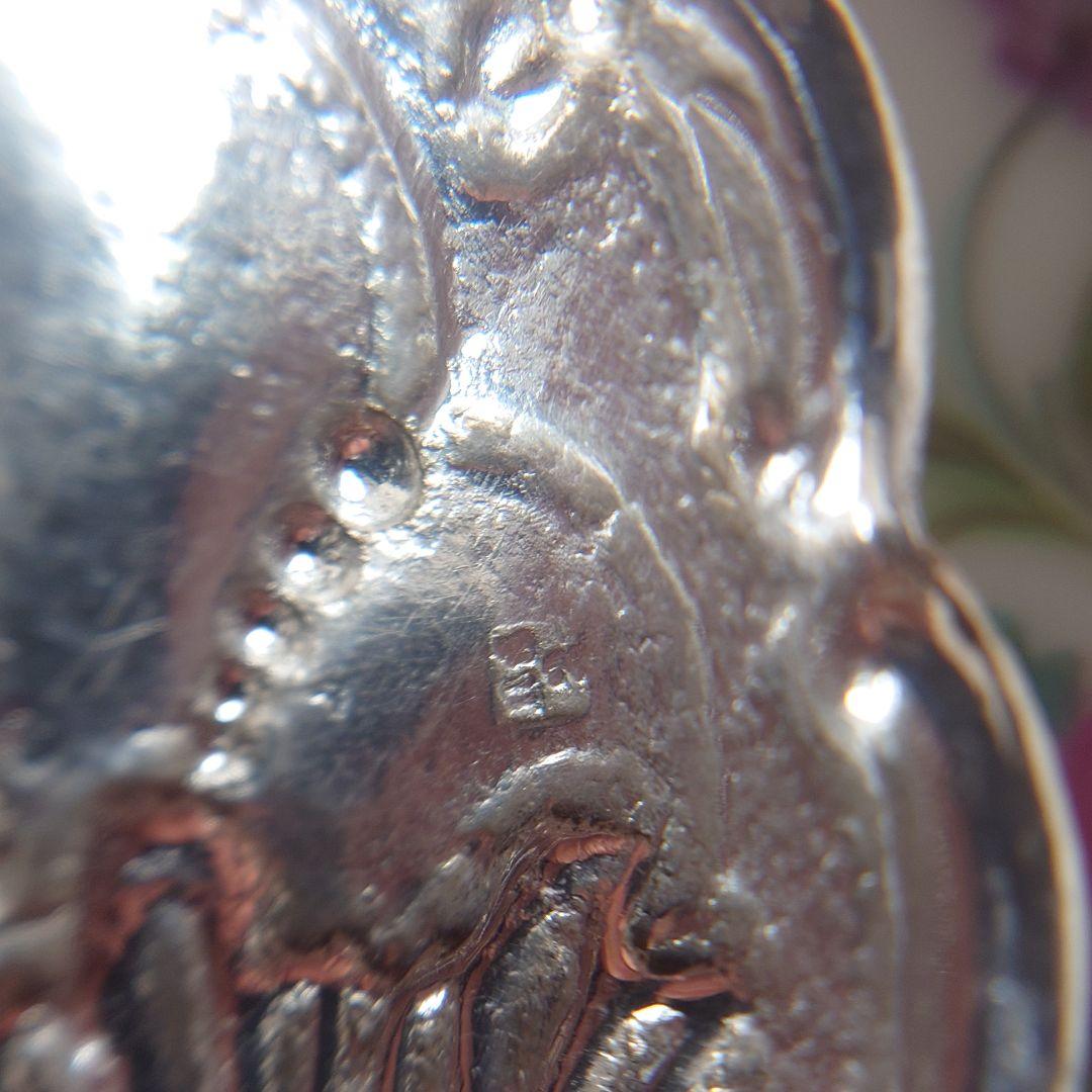 イギリス　ボンボンスプーン　キャディースプーン　純銀　アンティーク　銀製　32g