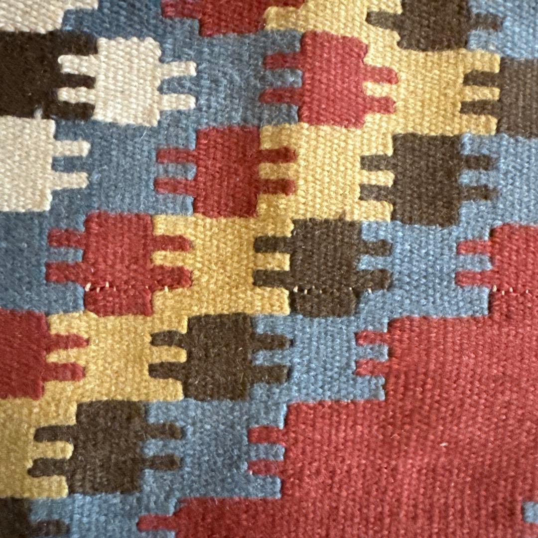 ニュージーランド ウール製キリム／200cm x 145cm／インド産