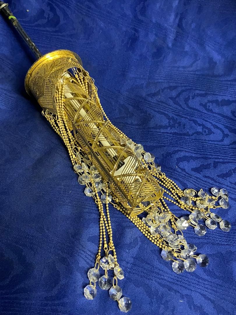 ゆ*よ様 エレガントなゴールドシャンデリア　昭和レトロ　２個セット　配線ぶつ切り