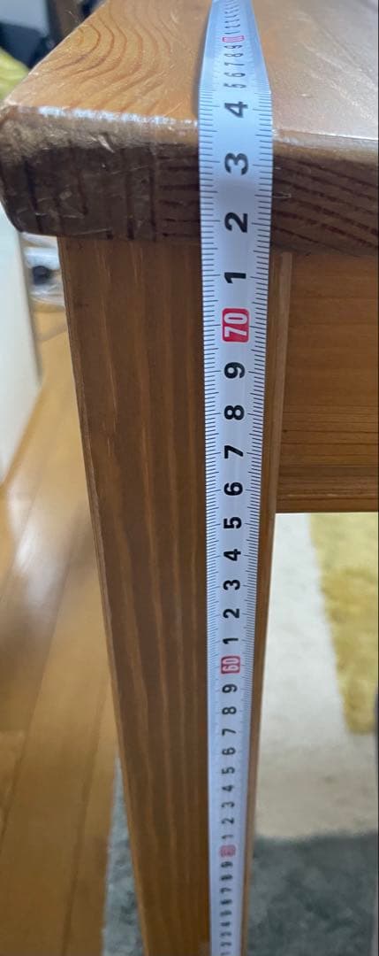 IKEA 無垢　パイン材　ダイニングテーブル