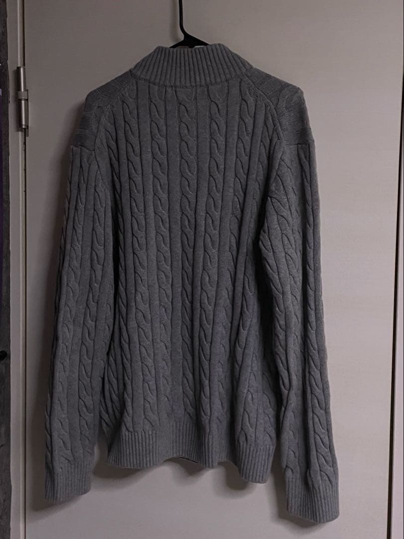 ほぼ未使用 POLO ラルフローレン メンズ ハーフジップ グレー L