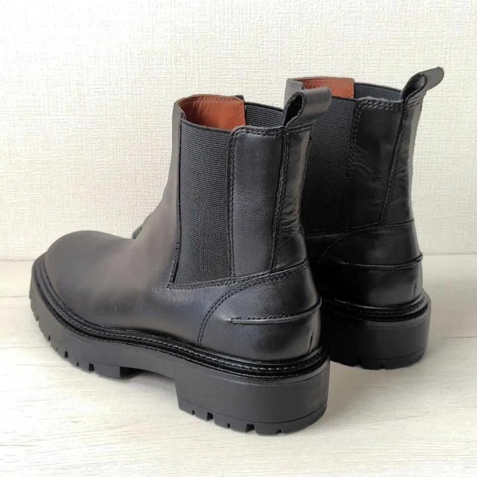 極美品✨️ZARA【26cm】サイドゴアブーツ　ショートブーツ　レザー　ブラック