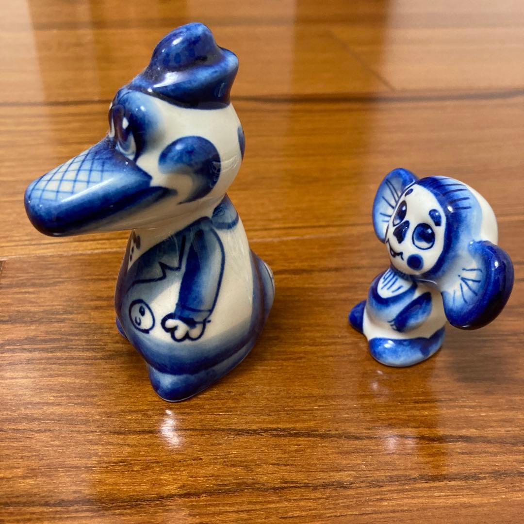 【値下げ】チェブラーシカ　ゲーナ　陶器　置物