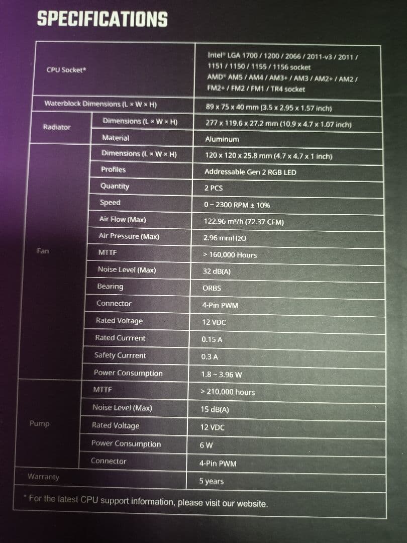 Cooler Masterの簡易水冷CPUクーラー PL240 FLUX