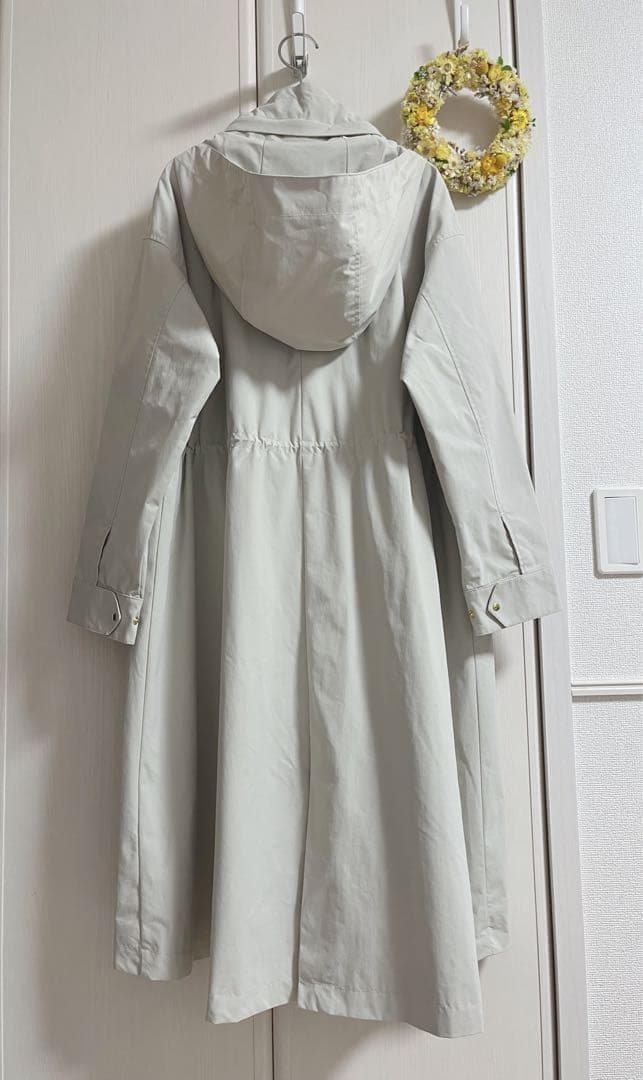 yosk123　微光沢ウエストギャザー2WAYフードコート定価2.2万円