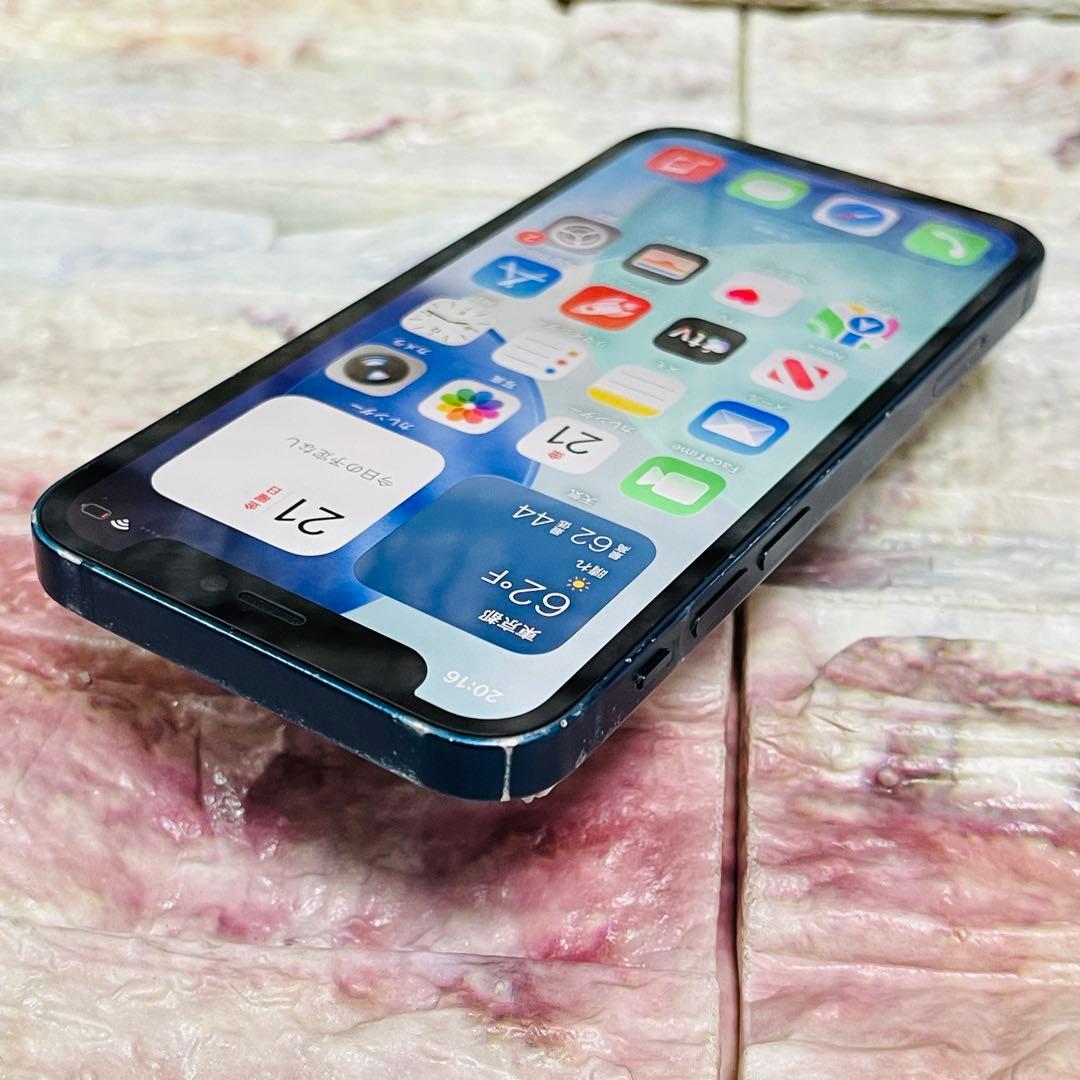 SIMフリー iPhone12mini 64GB ブルー 新品バッテリ－
