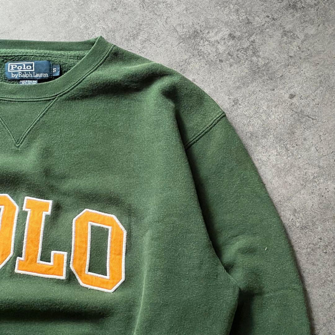 【即日発送・US古着】90s ポロ　バイ　ラルフローレン　ロゴスウェット　S