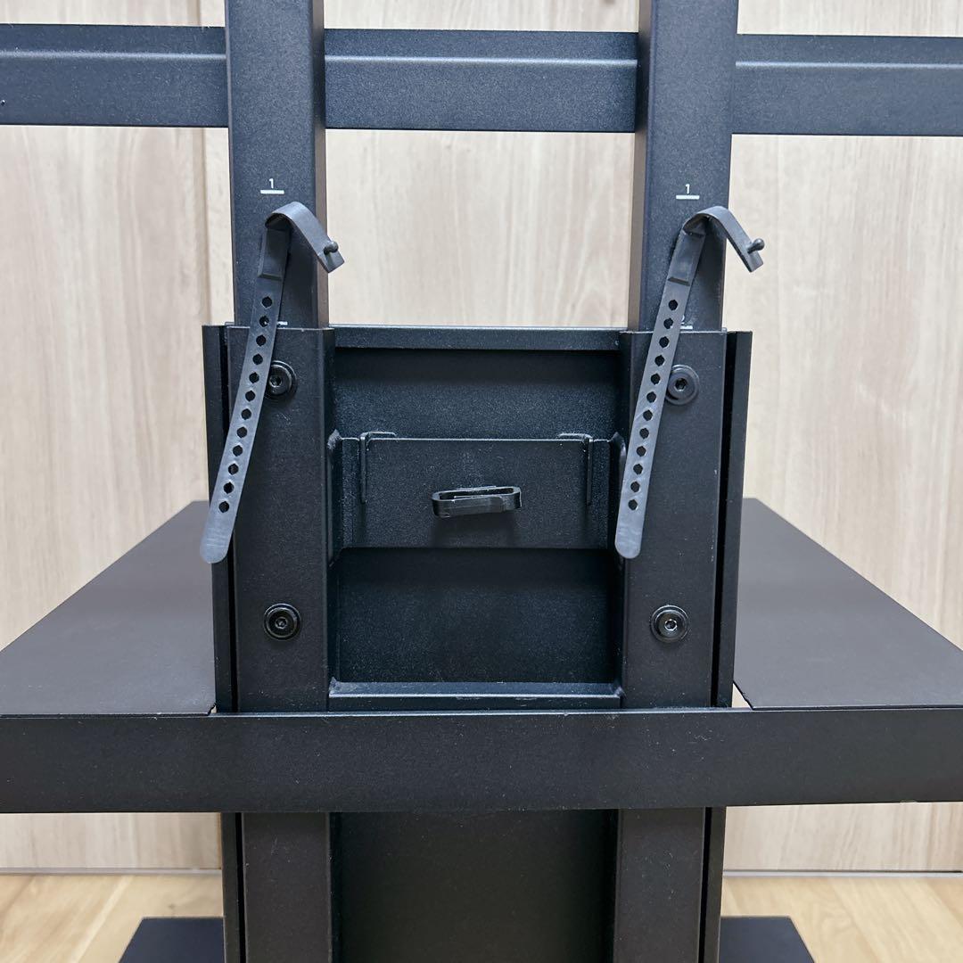 EQUALS テレビスタンド WALL V2 ロータイプ 棚板付き ブラック 壁