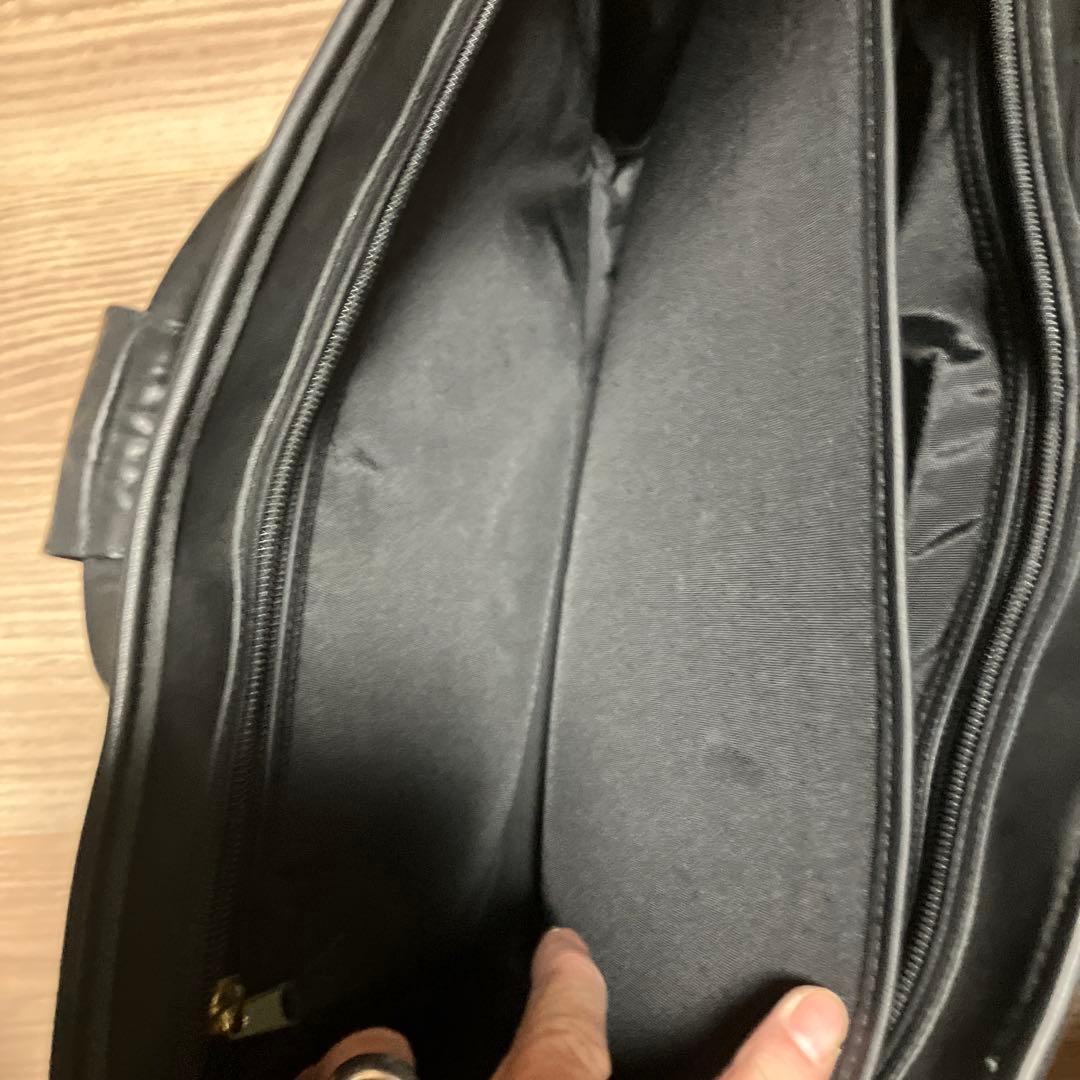 COACH ブラックレザー ビジネスバッグ