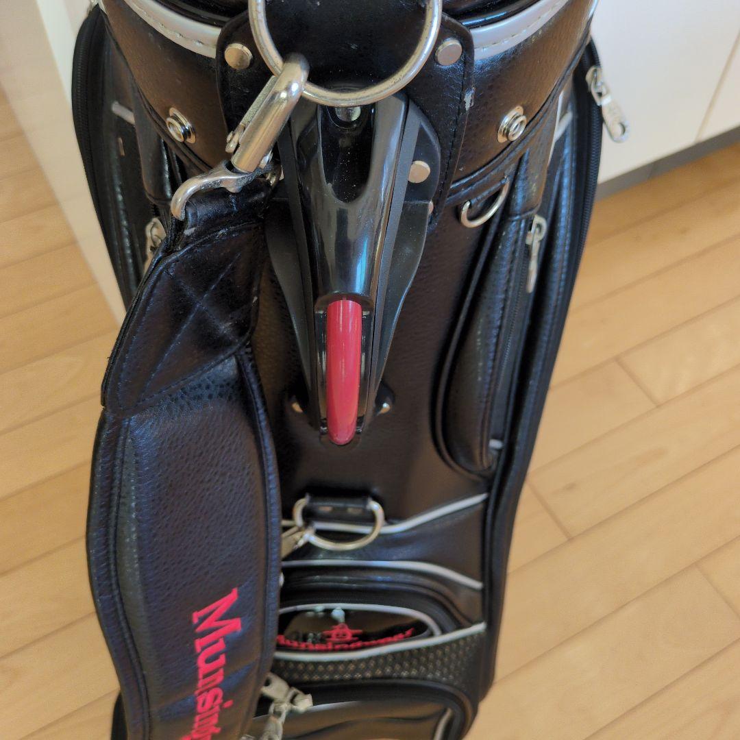 Munsingwear キャディバッグ ブラック/レッド