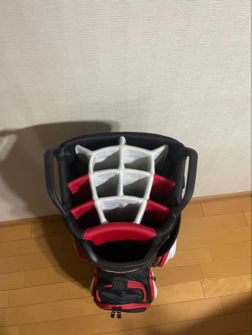 Titleist キャディバッグ 14分割フルセパレート黒/白/赤