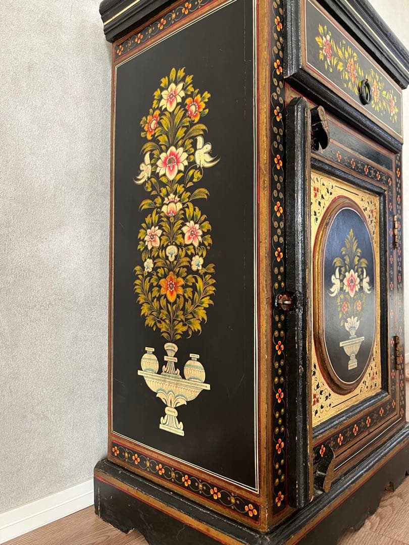 アンティークチェスト　アンティークチェスト　アンティーク花柄