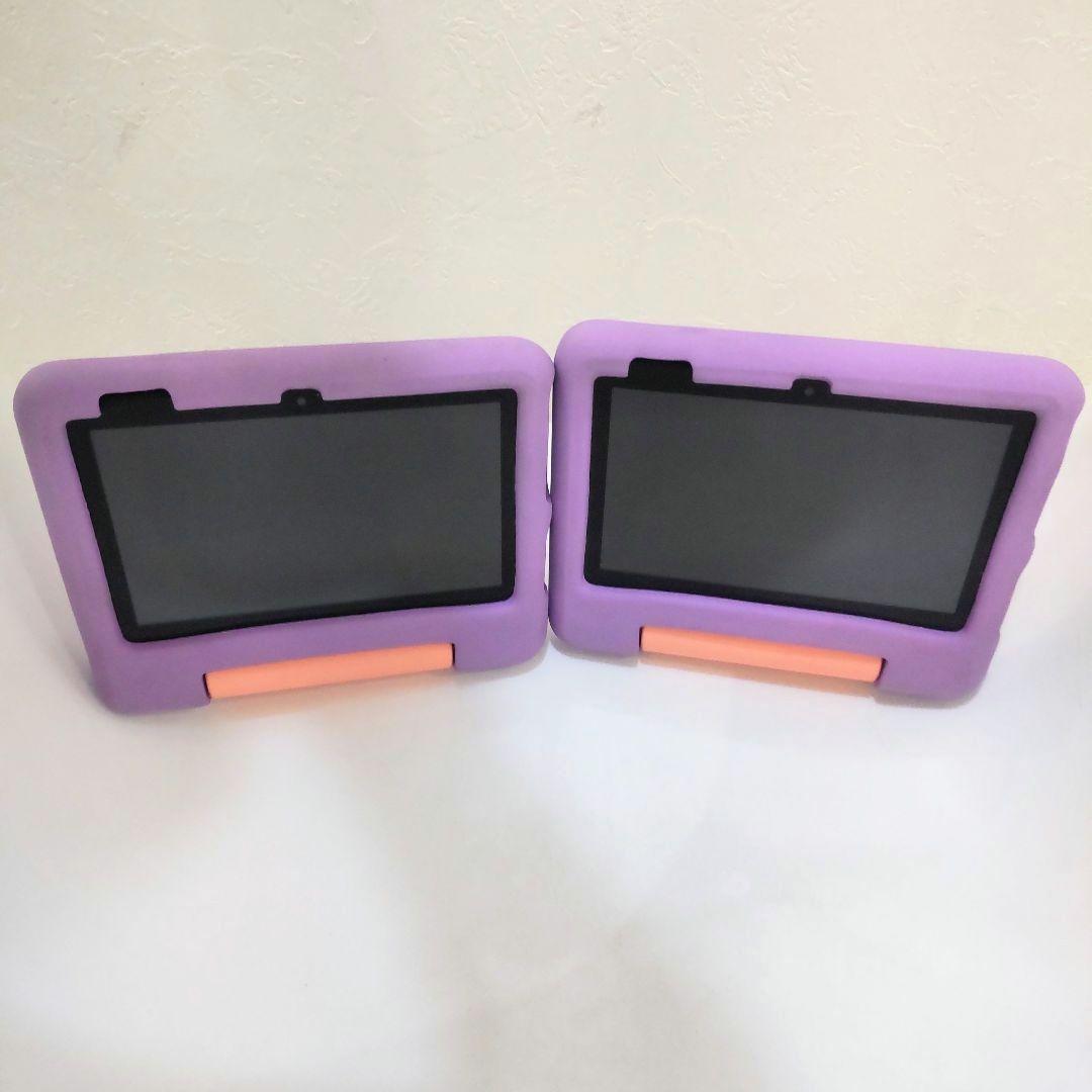 Amazon Fire7 キッズタブレット 専用ホルダー パープル 2個セット