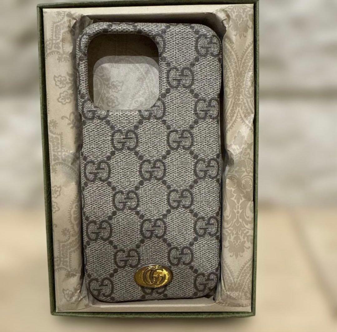 【未使用5万円】新春SALEGUCCI GG レザーiPhone13Proケース