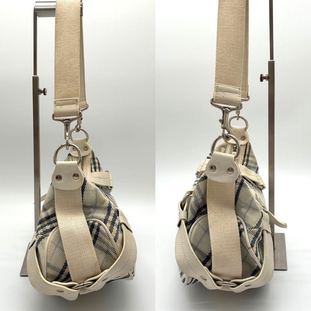 バーバリーブルーレーベル　ワンショルダーバッグ　ノバチェック　ホースロゴ