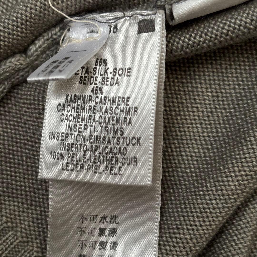 エルメネジルドゼニア シルク×カシミヤスナップボタン付きニット