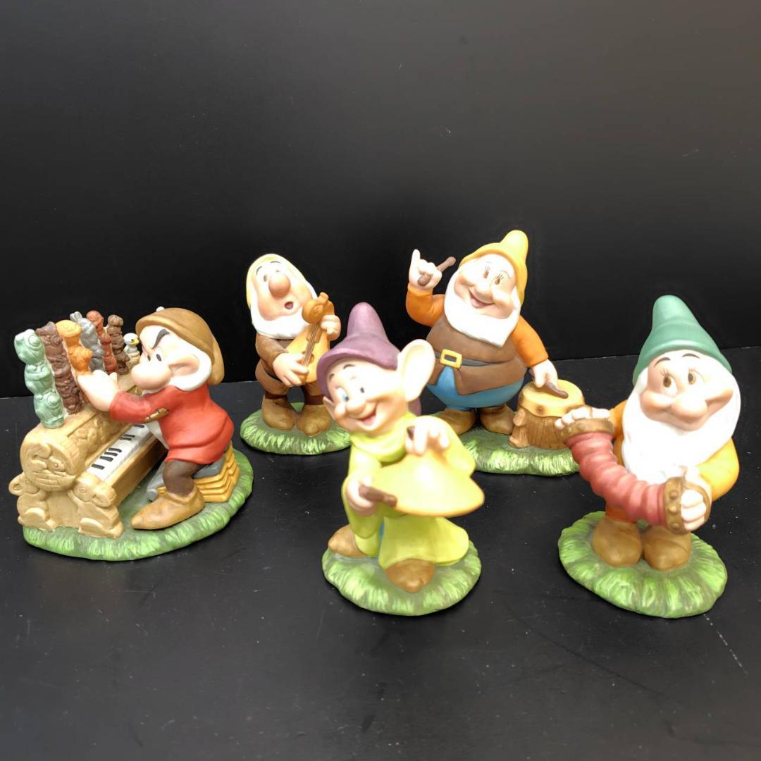加藤工芸 陶器 置物 ディズニー 白雪姫と7人の小人 5体まとめ MH246