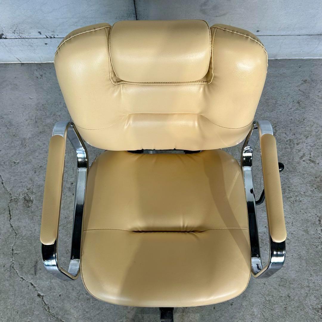 ✿アトリエワールド製✿ヴィンテージ調 サロンチェア レトロベージュ