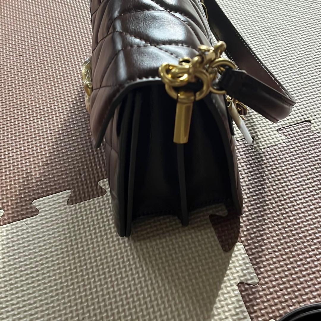 コーチ チェーン タビー ショルダー キルティング26 ブラウン アウトレット