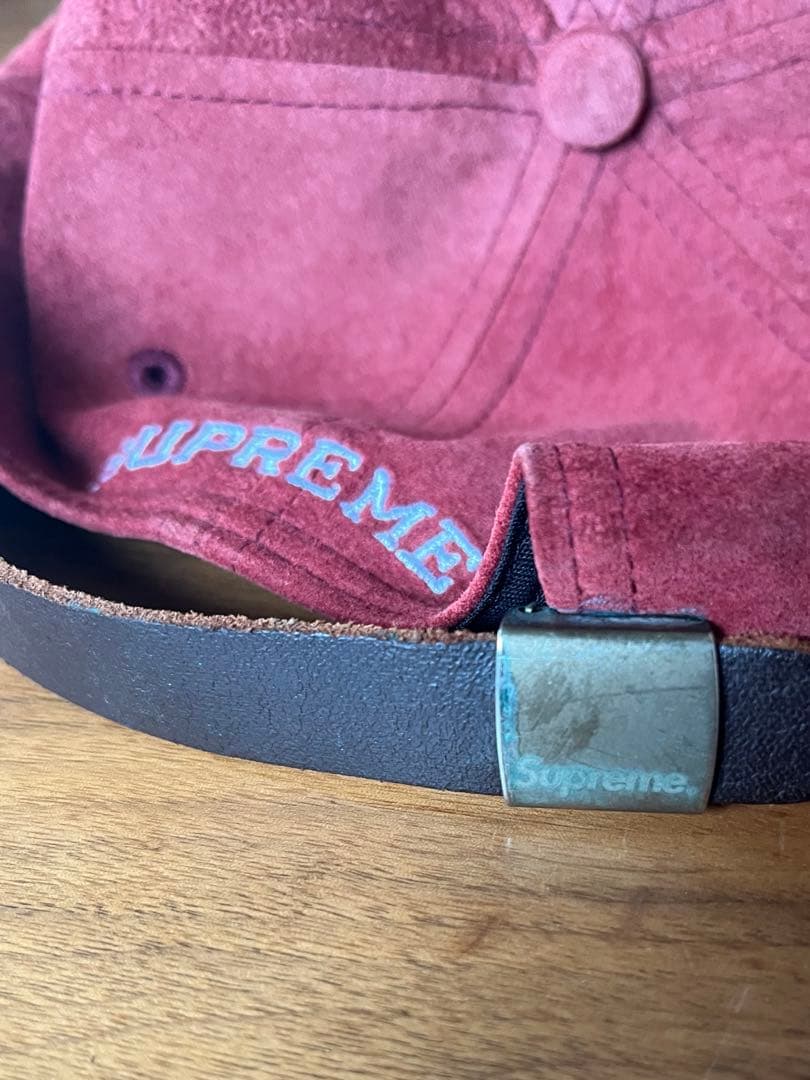 帽子 suede S Logo 6-panel RED