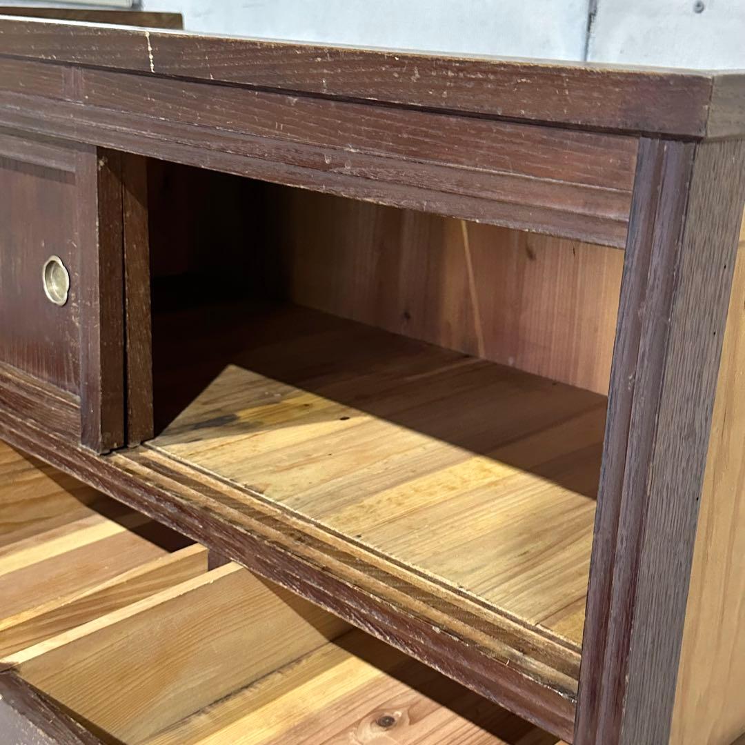 ★1950年代★ 昭和レトロ 水屋箪笥 和風食器棚 古民家家具 引戸収納 飾り棚