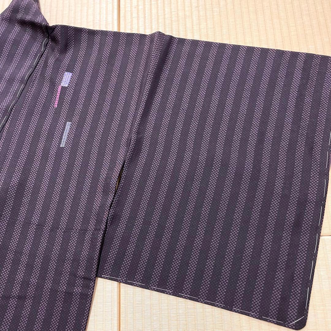 花織紬 作家物 刺繍 付け下げ 紋なし ガード加工 証紙 トールサイズ