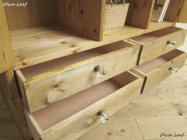 サイズ、デザインオーダー可！●２扉４引出キャビネット●ウォルナット●受注製作