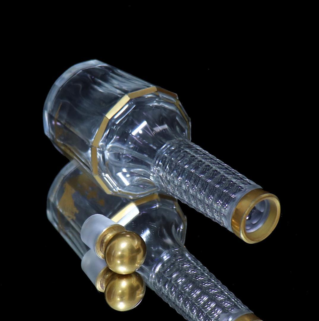 オールド・バカラ 珍品 ルイ15世 マリーレクザンスカ 24金彩多面体大型香水瓶