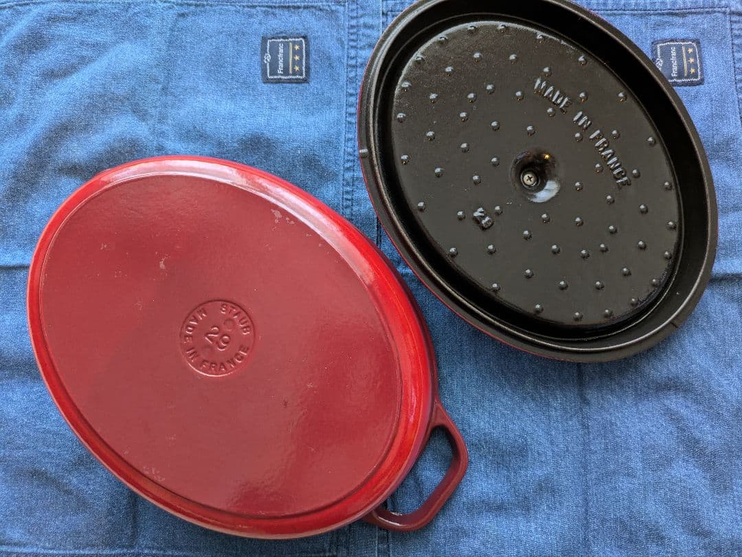 ストウブ 鍋 ココット オーバル 29cm チェリーレッド