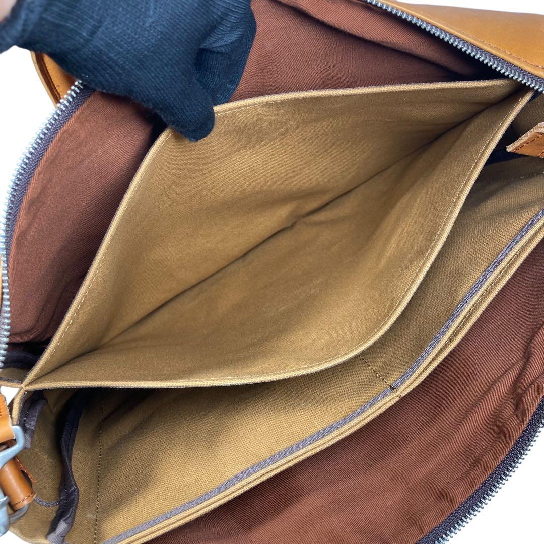 バギーポート 神戸 2way ビジネスバッグ 本革 帆布 A4 キャメル メンズ