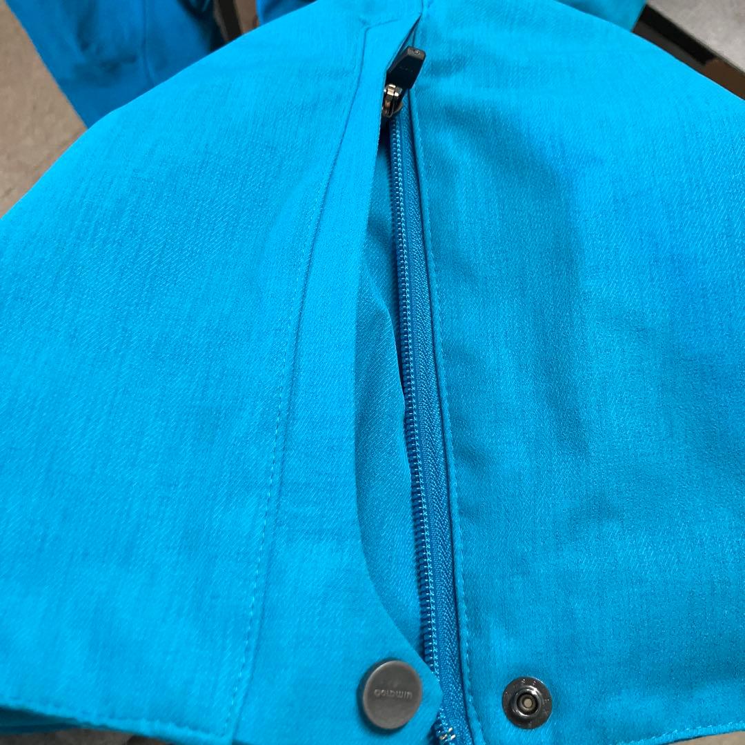 goldwin スキーウェア　上下　セットアップ　青　幾何学模様　男女兼用　L